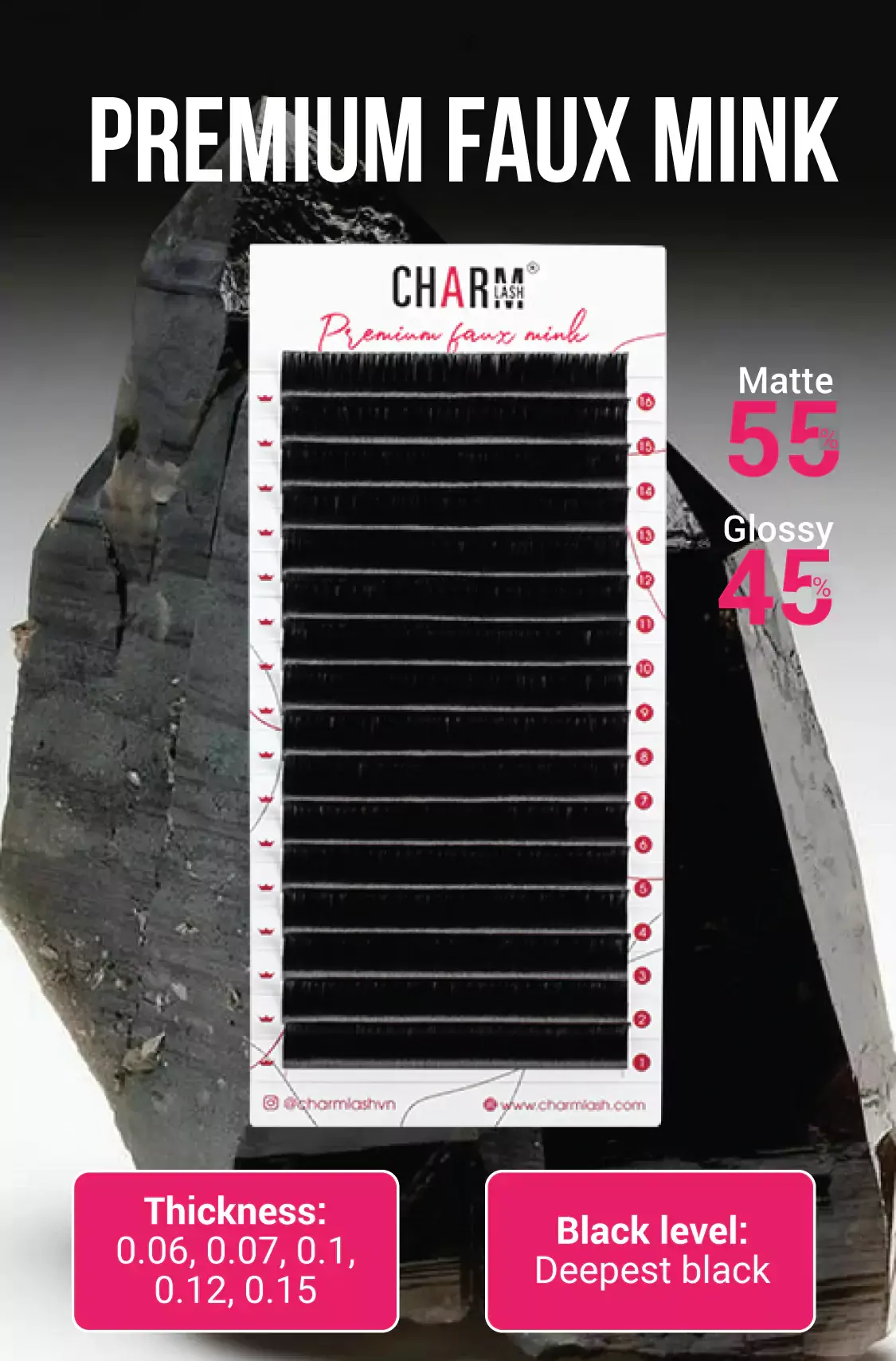 charmlash premium faux mink